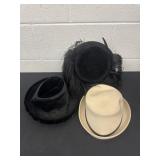 3 vintage hats