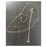 Group of jewelry, cross necklace, wing necklace,