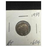 1959 United States dime