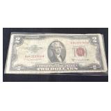 1953 B two dollar red note