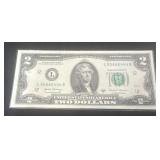 2017 fancy serial number two dollar bill