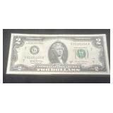 2017 fancy serial number two dollar bill