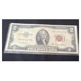 1953 two dollar red note
