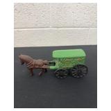 7ï¿½ vintage cast iron U.S. Mail wagon