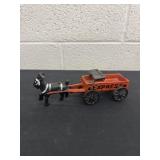 vintage Enesco cast iron goat cart 7ï¿½