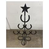 Cute Horseshoe Star Wine Rack 27in