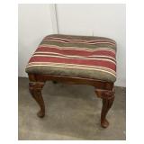 20in Wood Decorative Ottoman Side Stool with