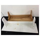 Two shelves 124 inches long and the other 21 1/2