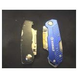 blue Kobalt lockback folding utility knife And