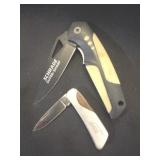 2ï¿½ pocket knife and 3ï¿½ schrade pocket knife