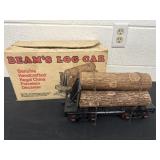 vintage 1979 Jim Beam 'Beam's Log Car' ceramic