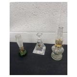 Group of mini oil lamps and canteen mini