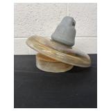 Vintage carnival glass insulator large