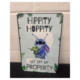 12ï¿½x8ï¿½ metal stitch hipity hoppity get off my