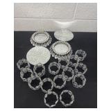 Bling napkin rings and candle holders