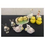 Bird and bunny salt and pepper shakers