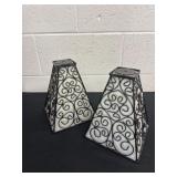 Two 9ï¿½ Home Interiors Sonoma candle shade
