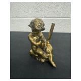5ï¿½ vintage gilded metal cherub pen holder