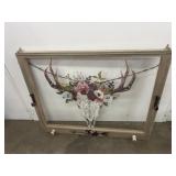 Barbed Wire Skull Decor Wood Frame Decor Custom