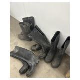 4 pairs of mud Boots