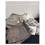 2 sets of curtains and 3 valances