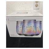 Set of four 21fl oz wine glasses