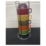 World Market stacking coffee mug set