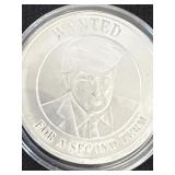 .999 Wanted Donald trump fine silver round