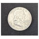 1963 Franklin half dollar coin 90% silver