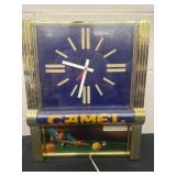 vintage Camel Cigarettes lighted clock