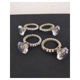 1.75 x 3 in diamond ring style blingy napkin