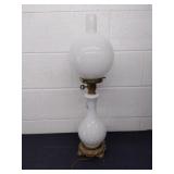 Vintage optic Glass lamp two pieces