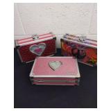 Vaultz brand latching boxes. 8.25 x5 x 2.25 in