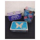 Vaultz brand latching boxes. 8.25 x5 x 2.25 in