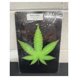 New 8x12 metal weed leaf sign