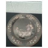 vintage 1930s Federal Glass platter features the