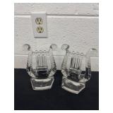 vintage Fostoria crystal glass harp