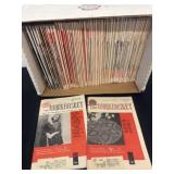 Group of vintage work baskets magazine