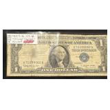 United States $1 silver certificate 1957 B