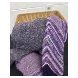 Basket with unfinished quilt