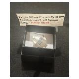Triple silver plated will not tarnish size 7 1/2