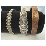 2 thin vintage bracelets no marking