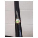 Size 8.25 ring marked Mexico 925 mother of pearl