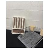 Dinnerware organizer and dish basket.