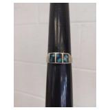 Sterling silver size 12.25 ring with turquoise