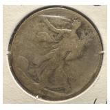 1938 D walking half silver dollar
