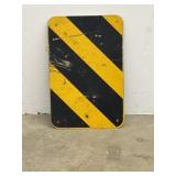 Caution, metal sign