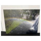 24x32 Rainbow Waterfall Print on Canvas