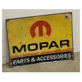 Mopar parts and accessories sign