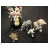 Vintage ceramic and plastic figurines